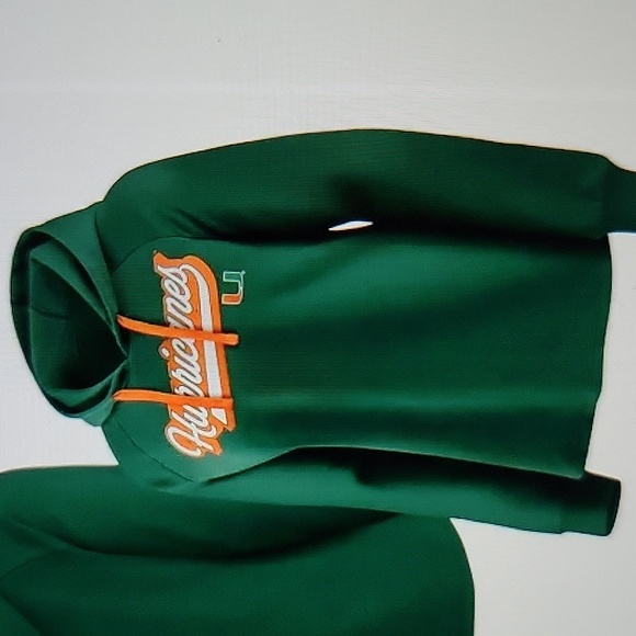 NWT: Fanatics Women's UM Hurricanes Script Raglan Pullover Hoodie - Picture 10 of 11